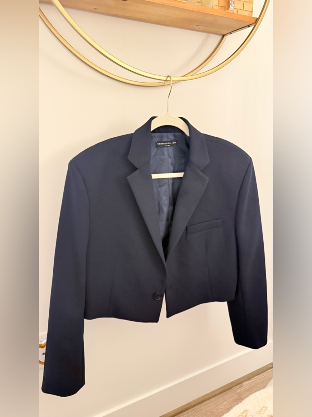 Generation Love Cropped Navy Blazer Oversized.